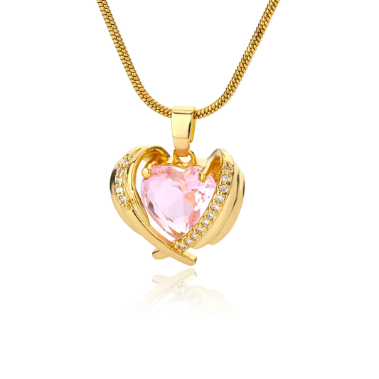 Collar Alma Corazón 14k - 2x1