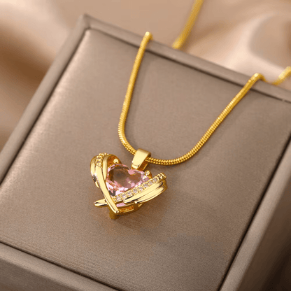 Collar Alma Corazón 14k - 2x1